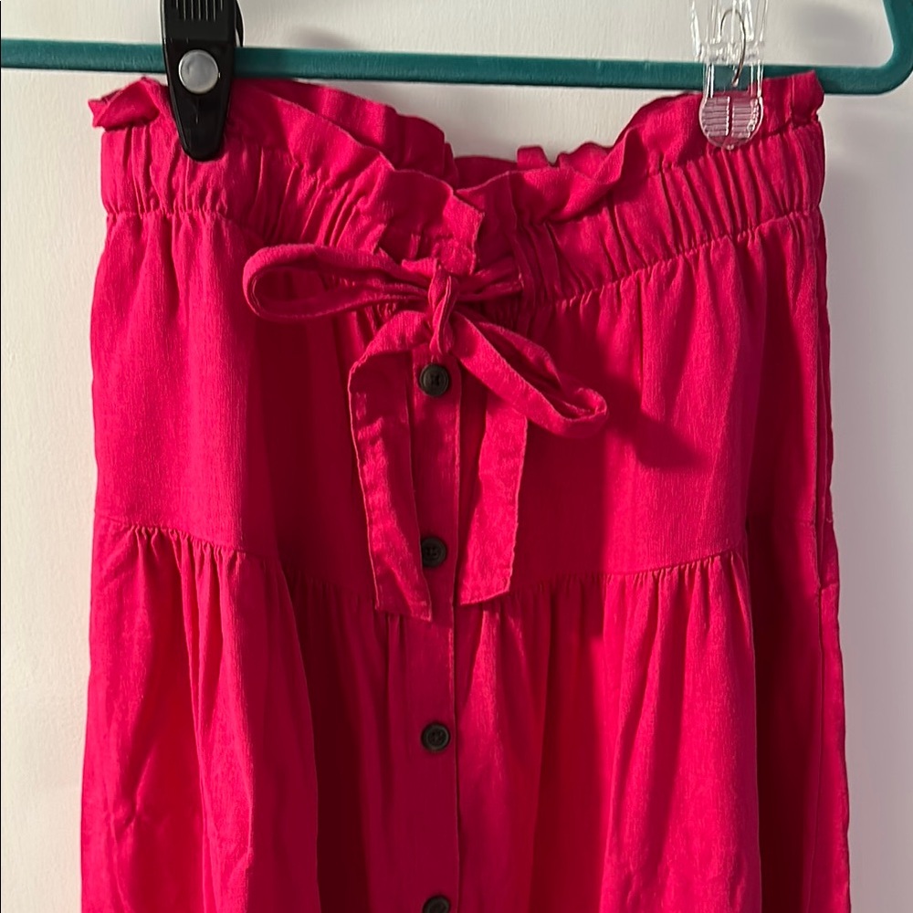 Universal Thread Vibrant Pink Button-Down Midi Sk… - image 5